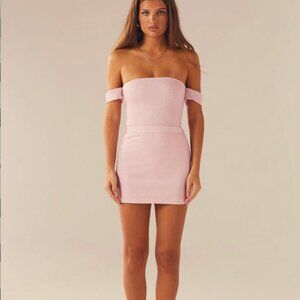 Peppermayo Catch The Light Mini Skirt Bodysuit Set Pink US 2 NWT